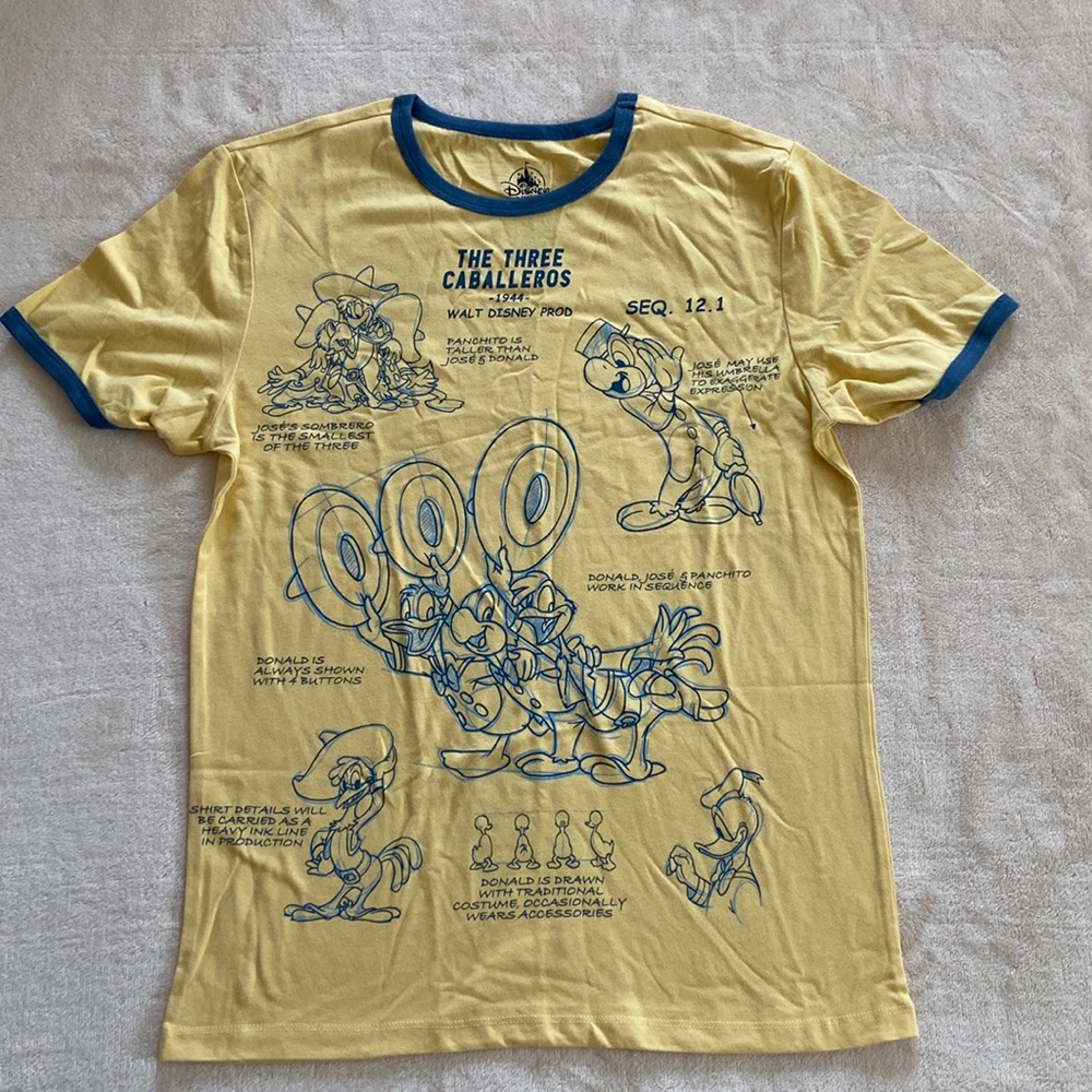 Disney The Three Caballeros ringer shirt NWOT